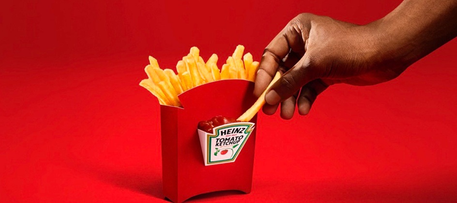 HEINZ introduces fry box with built-in ketchup dip
